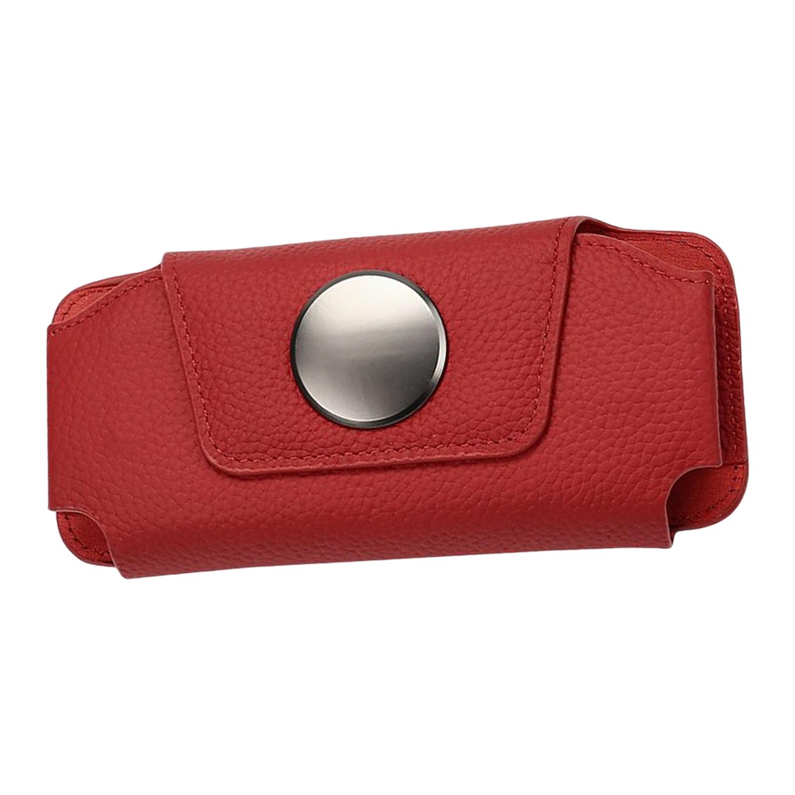 Magideal - Estuche Universal Para Gafas De Sol Con Visera De Coche, Accesorios Con Clip, Organizador De Gafas, Soporte Para Gafas, Caja De Almacenamiento Para Rojo