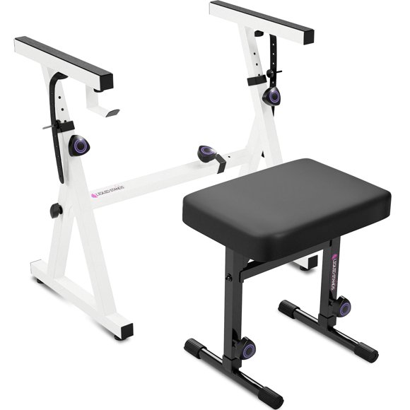 Soporte para piano Liquid Stands ajustable 54‑88 teclas color blanco