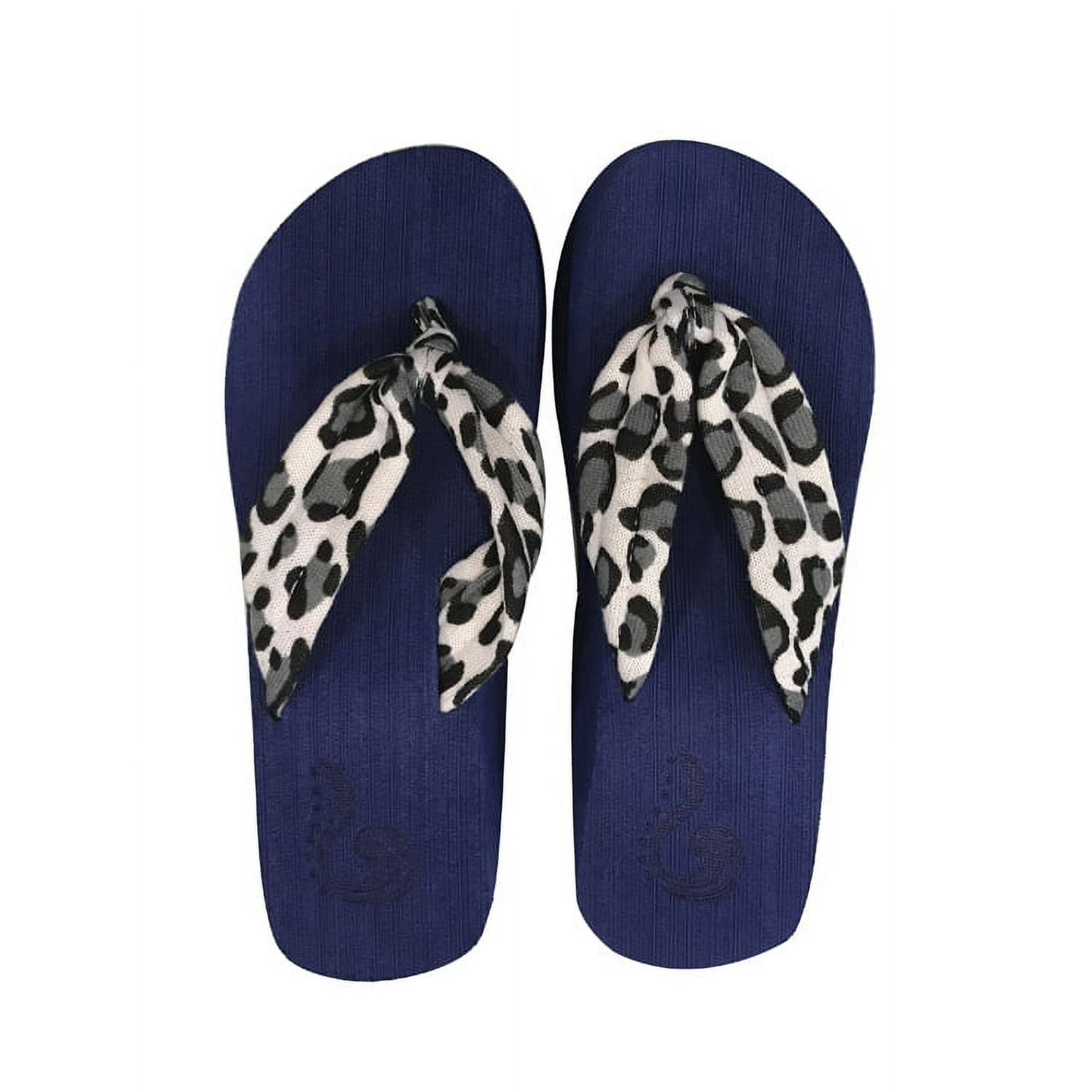 Samia - Chalas Con Plataforma Animal Print Azul Mujer 34