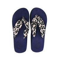 Samia - Chalas Con Plataforma Animal Print Azul Mujer 34