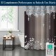 thumbnail image 3 of LVRLVR 1 Pieza Cortina De Ducha Con Diseño De Brillo Plateado Y Diamantes, Estilo Glamour Elegante, Tamaño 180X180 Cm + 12 Ganchos De Tipo C, 3 of 8