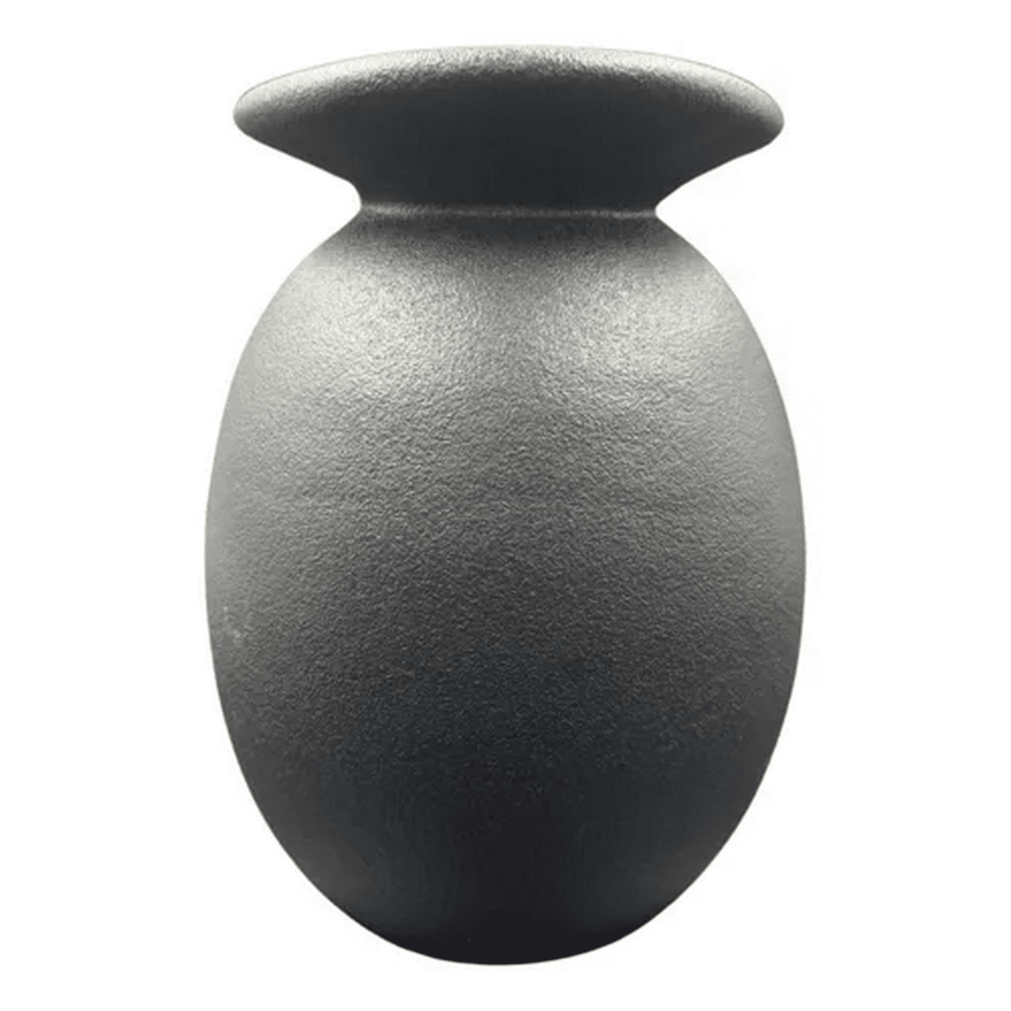 Genérico - Florero Vintage Cerámica Cuello Blanco 11x11x20cm Negro