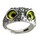 thumbnail image 2 of Demon Eye Owl Anillos Retro Elegante Anillo Llamativo Para Pareja Amantes Hombres Mujeres Amarillo, 2 of 5