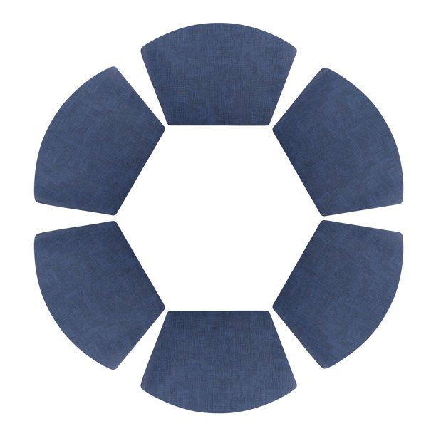 REGALWOVEN Juego de 6 Manteles Individuales de Cuero Sintético para Decoración de Mesa de Comedor de Cocina Lavables Resistentes al Calor Manteles Individuales Limpiables Azul Oscuro 19*12in