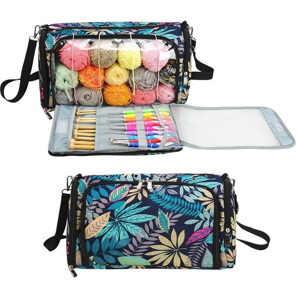 Organizador de bolsa para crochet AMBESTAR de gran capacidad para guardar estambre