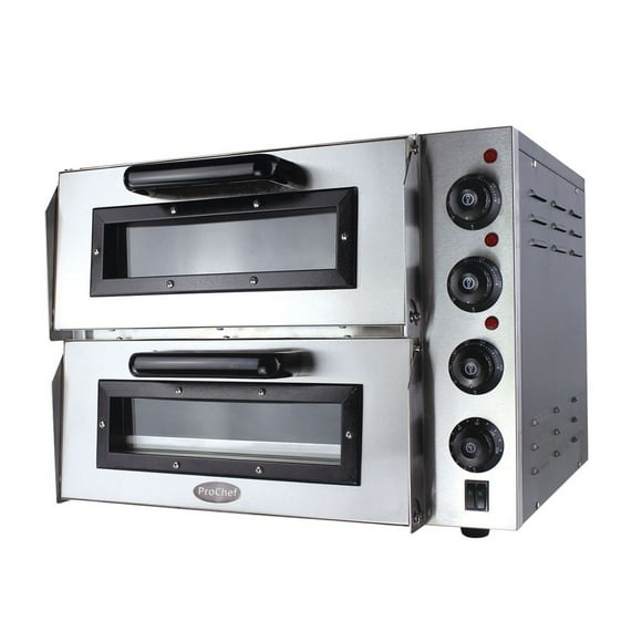 Horno Pizza Pizzero Electrico 2 Camaras 40x40 cm