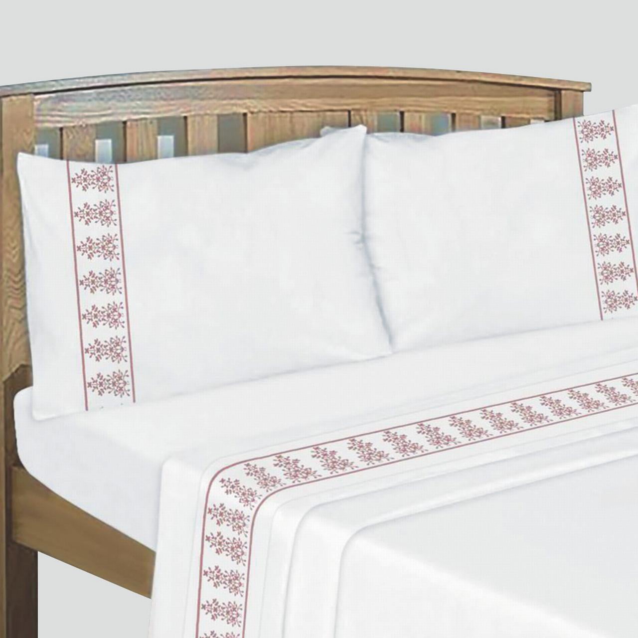 Chantilly - Sabanas Bordadas 180h Armony Queen Rosa Viejo