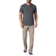 thumbnail image 2 of INSPIRE CHIC Camisetas Henley para Hombre Verano Casual de Manga Corta con Botones Básico 2XL Gris Oscuro, 2 of 6