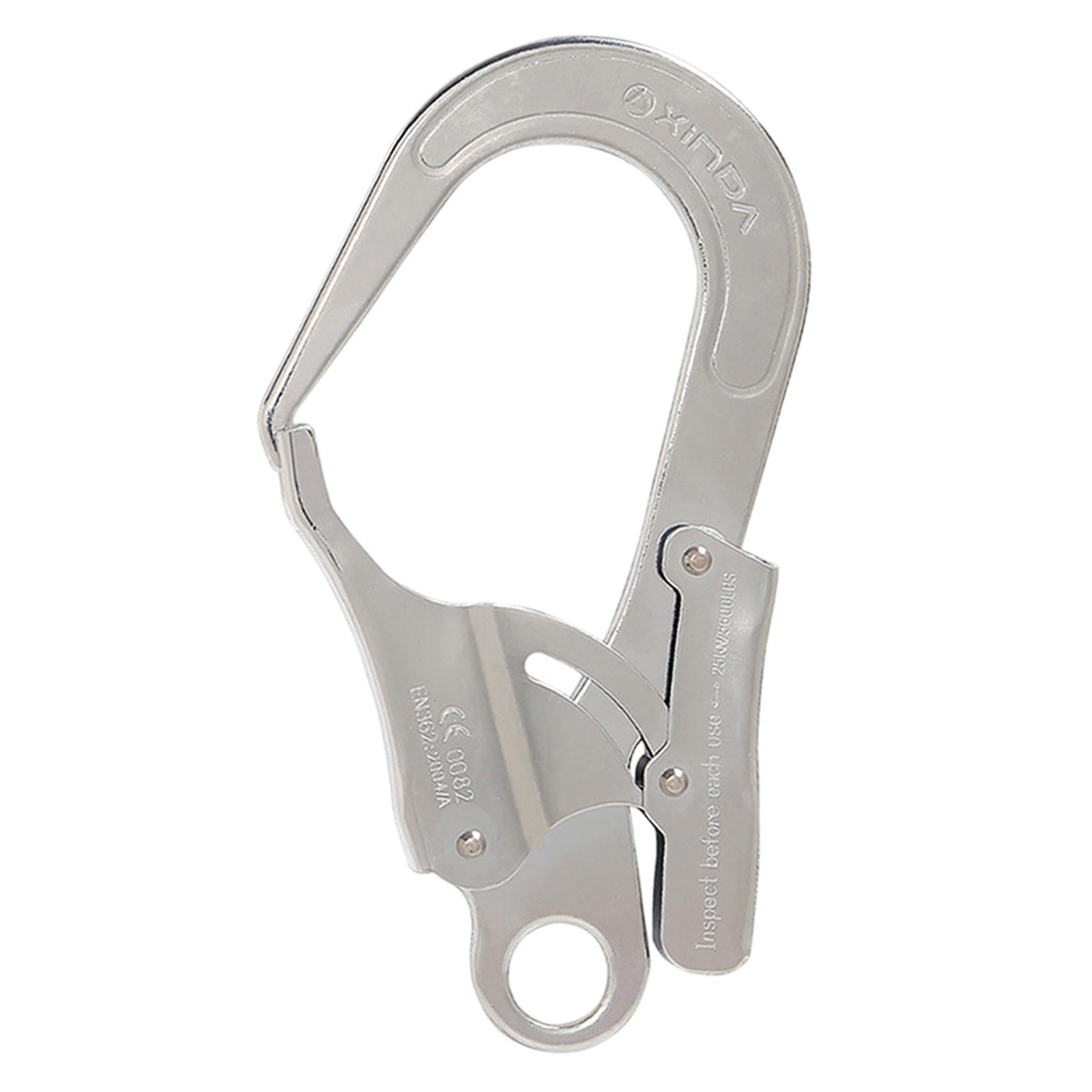 Magideal - Mosquetón Con Cierre Automático, Mosquetón Con Cierre Automático, Gancho Para Arnés, Clip De Hardware, Mosquetón Con Resorte Para Senderismo, Acampada Plata