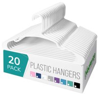 Perchas De Plástico Neaterize Para Ropa, 20 Unidades, Para Adultos, Color Blanco