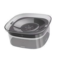 Magideal - Tazón De Agua Para Perros, Plato Para Perros, Tazón Flotante Para Perros, Gatos, A Prueba De Derrames, Bebedero Lento, 2L, Tazón Para Gatos, Alimentad Gris