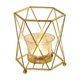 thumbnail image 4 of Portavelas De Cristal Tealight Candlestick Vela Votiva Oro 10x9x11cm, 4 of 5