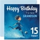 thumbnail image 1 of Tarjeta de cumpleaños Stuff4 para 15 cumpleaños para niños de fútbol de 3 años, 1 of 7