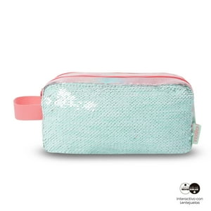 Estuche Escolar Niña 2 Cuerpos Rainbow Star Grande Rosado Totto