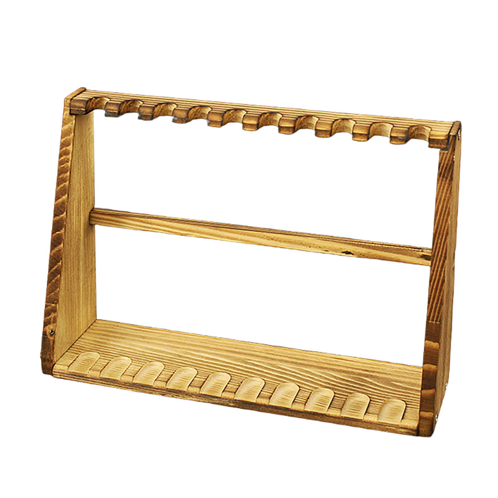 Magideal - Soporte De Con 10 Agujeros, Soporte De Madera, Decoración Clásica Compacta, Soporte Portátil, Soporte De Exhibición Para Decoración De Dojo, Of