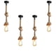 thumbnail image 1 of 4 Lámparas Soga Colgante Decoración Vintage Soquete E27 Cañamo, 1 of 6