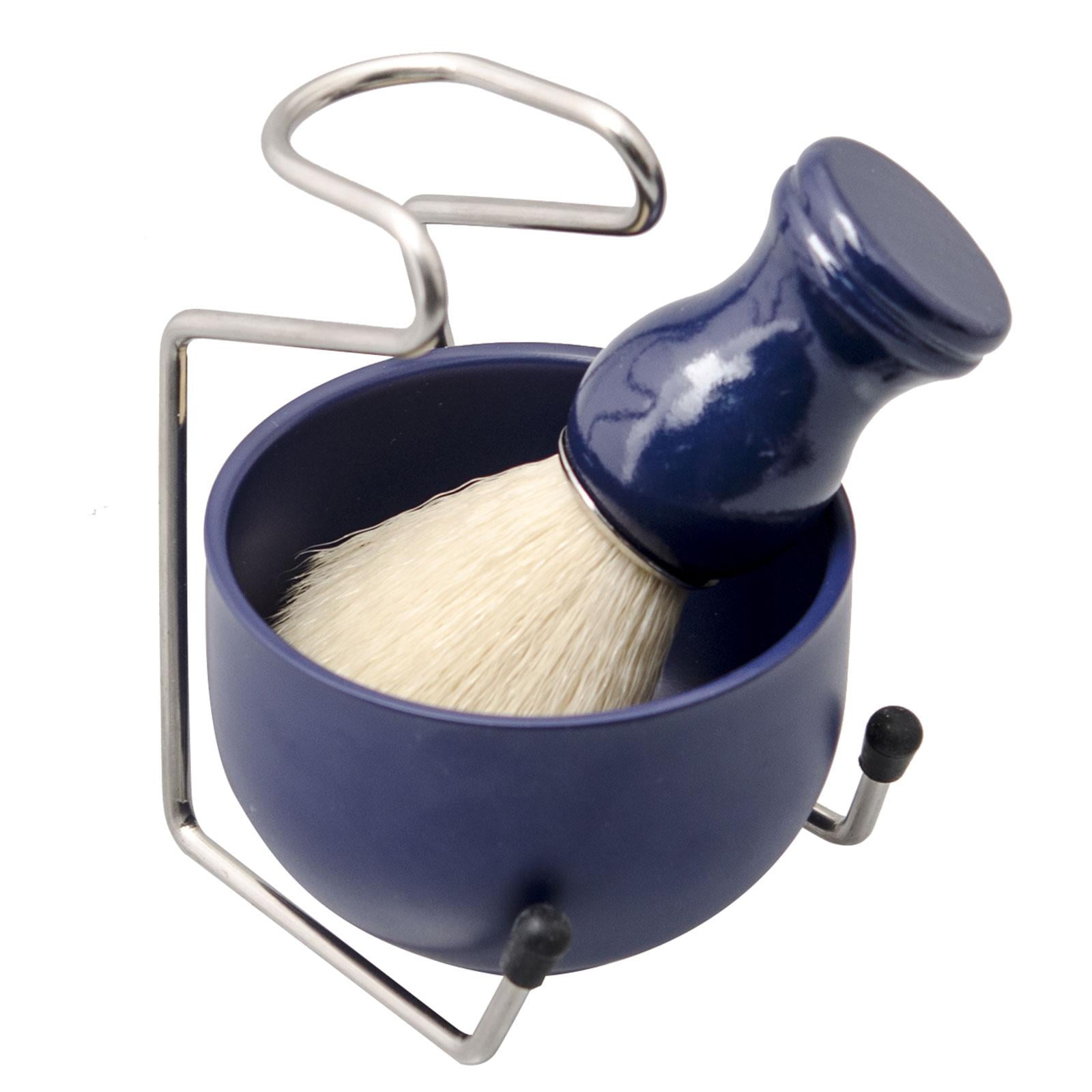 Magideal - 3x Cuenco Para Espuma De Afeitar, Brocha De Afeitar, Cuenco De Jabón De Acero Inoxidable, Kits De Afeitado De Espuma Rápida Para Hombres, Papá, Novio,