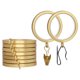 thumbnail image 1 of Aros para Cortinas BLASTHOME Pack de 9 en Oro Cepillado, 1 of 7