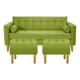 thumbnail image 1 of Sofa Retro 3c + 2 Pouf Felpa 01 Pistacho, 1 of 6
