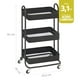 thumbnail image 2 of Carrito Organizador Multiuso 3 Niveles De Acero Ruedas Negro, 2 of 7
