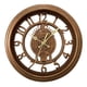 thumbnail image 2 of Reloj de pared silencioso de 11 pulgadas, silencioso, sin tictac, grande, rústico, 3D, decorativo, arte de lujo, decoración industrial Steampunk Cobre Antiguo, 2 of 5