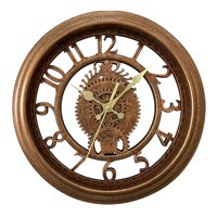 Bothyi - Reloj De Pared De Estilo Retro, Arte De Pared Con Pilas Para Colgar En La Pared, Cocina, Cobre Antiguo