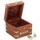 thumbnail image 4 of Caja de ahorros Ajuny de madera con candado y llave, cuadrada 15 cm, 4 of 6