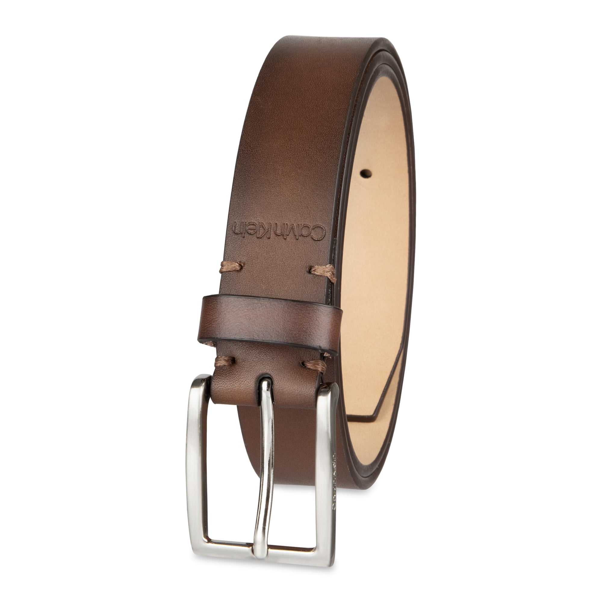 Cinturón De Vestir Calvin Klein Cognac Para Hombre, Talla Xl