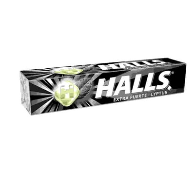 Caramelos Duros Sabor Menta Fuerte Y Eucalipto 9 Un. 25 G Halls