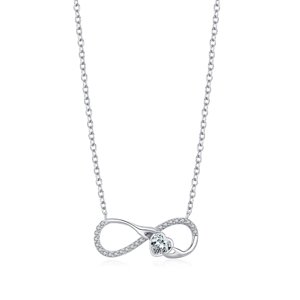 Collar Heshpaws S925 Plata Pura Corazón Zirconia Blanco