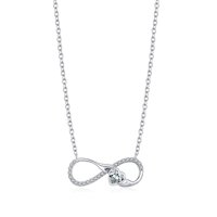 Collar Heshpaws S925 Plata Pura Corazón Zirconia Blanco