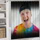 thumbnail image 5 of Indecible theme 4 piece Shower Curtain Set With Rugs Waterproof Bathroom Decor Set Includes Bath Mat U shaped Rug Toilet Lid Cover And Curtain With Hooks, 5 of 6