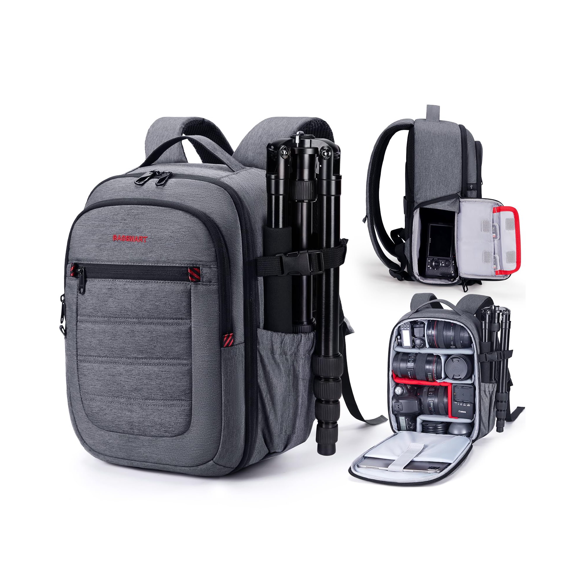 Bolsa Para Cámara Bagsmart, Cámara Réflex Digital, Mochila Para Portátil De 13,3 Pulgadas