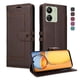 thumbnail image 4 of Premium Wallet Case for Xiaomi Redmi 13C with Card Slots & Kickstand, Flip Cover Brown, 4 of 6