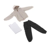 Bothyi - Figura De Hombre A Escala 1:12, Ropa De Moda Para Figuras De Acción Masculinas De 6 Pulgadas, Disfraz Negro