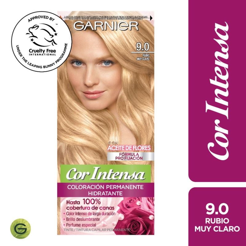 Coloración Cabello 9.0 Rubio Muy Claro Cor Intensa Garnier