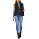 thumbnail image 2 of INSPIRE CHIC Chaleco Acolchado para Mujer con Cremallera, Chaquetas Acolchadas con Solapa, Mangas Cortas, Chaleco Ligero, Abrigo Cálido L Negro, 2 of 6