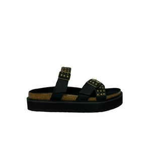 Sandalia Mujer Negro Split Detogni