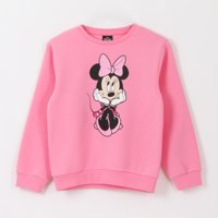 Polerón Cerrado Niña Minnie Pensando Rosado Disney