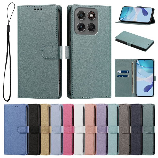 Cartera Protectora para Motorola Moto G87 con Soporte, Verde Oscuro