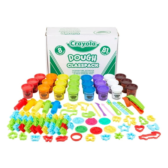Dough Classpack Crayola, 8 colores variados con herramientas, 24 x 3 oz