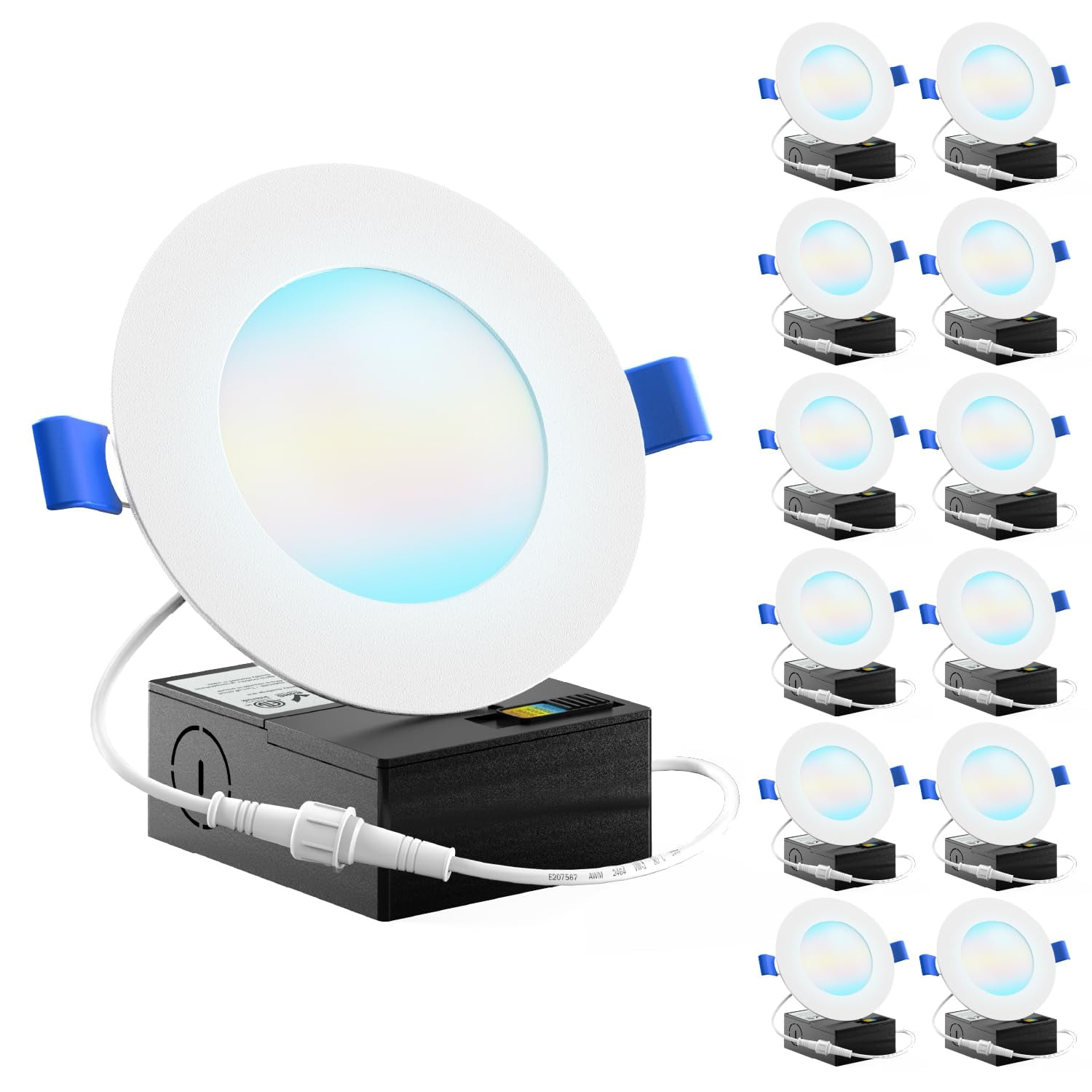 Sunco Lighting - Luz Led Empotrable Sunco De 4 Pulgadas, 650 Lm, Regulable, 10 W, Cct