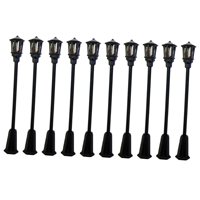 Magideal - 10 Piezas Modelo Ferrocarril Tren Luz Ho Escala Farola Micro Paisaje Construcción Diseño Ferrocarril Tren Lámpara 6V Modelo Jardín Lámparas Decoración Luz De La Calle