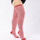 thumbnail image 1 of suxuMhao Calcetines Grandes de Estilo de Rayas Finas Talla Grande Calcetines Casuales Extragrandes, Medias sobre la Rodilla con Alta Elasticidad, Rojo y Blanco, 3 Pares, Calcetines Elásticos hasta, 1 of 2