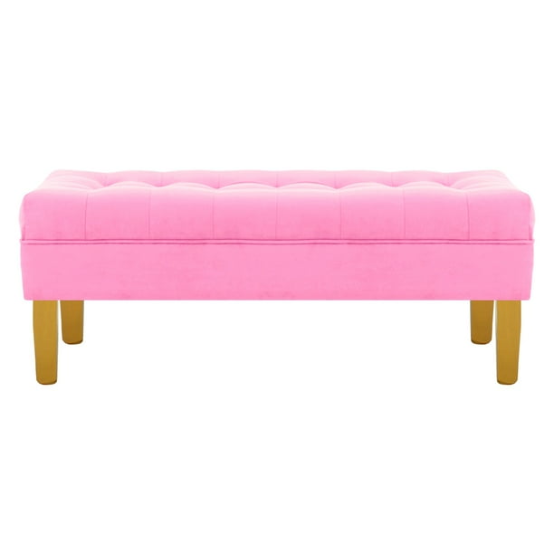 Banqueta Wood 2c Felpa 01 Rosado