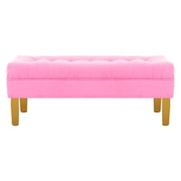 Bodevir - Banqueta Wood 2C Felpa 01 Rosado