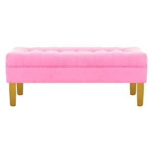 Bodevir - Banqueta Wood 2C Felpa 01 Rosado