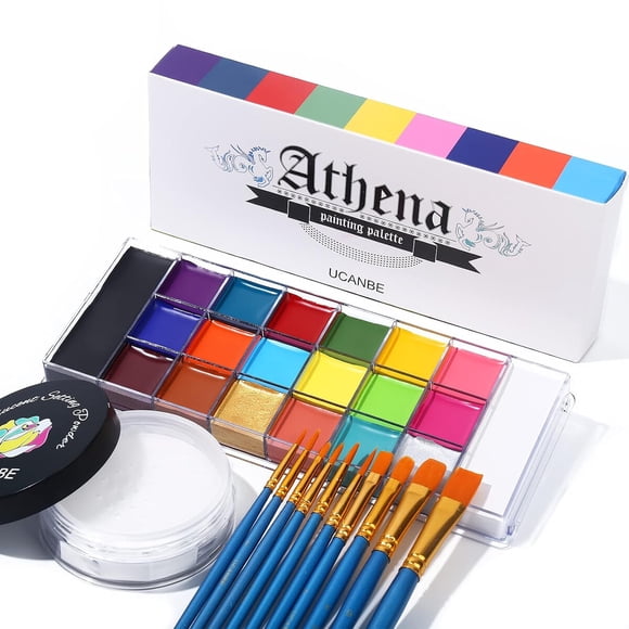 Paleta de Pintura Facial y Corporal UCANBE Athena, 20 Colores Oil