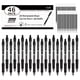 thumbnail image 1 of Bolígrafos de tinta de gel Lineon, paquete de 46, negros (20 bolígrafos y 26 recambios), 1 of 8