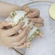 thumbnail image 5 of 24 uñas postizas brillantes color almendra nude con diamantes, doradas y brillantes, con pestañas adhesivas y limas estilo bailarina., 5 of 7